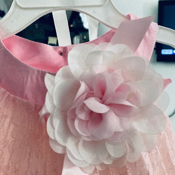 Macy’s “Rare Editions” lacy toddler dress. Light pink. Sz 18 months - Picture 2 of 11